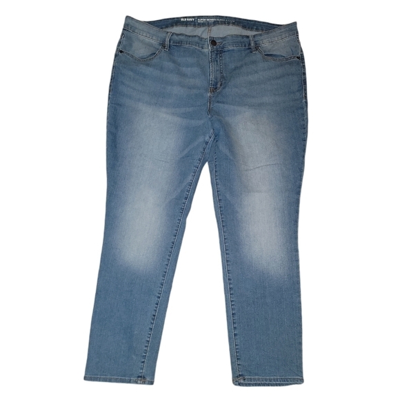 Old Navy super skinny mid rise blue jeans size 18 regular - Picture 1 of 10